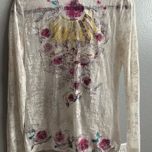 Sheer white long sleeve